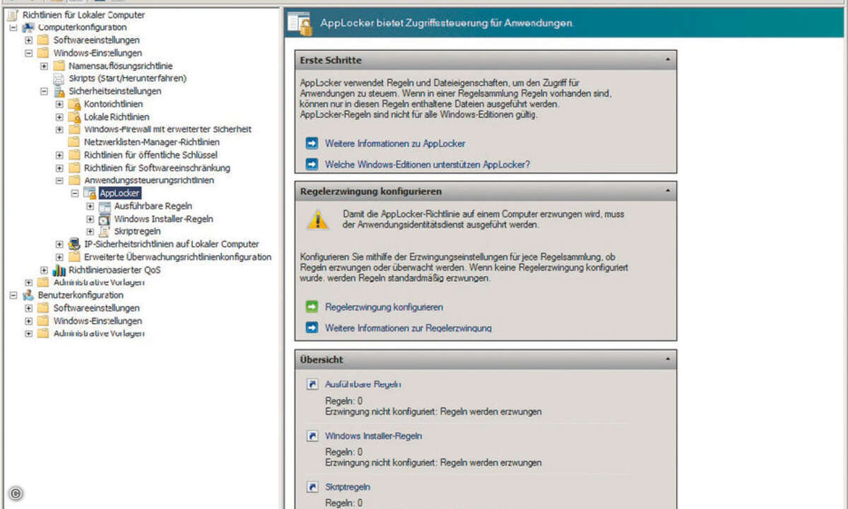 Anwendungen lassen sich im Netzwerk zentral blockieren.