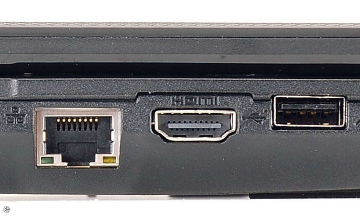 Alles über eine Buchse: Der digitale HDMI-Ausgang beim Acer transportiert Bild und Ton im HD-Format zu passenden Monitoren, Beamern oder TV-Geräten.