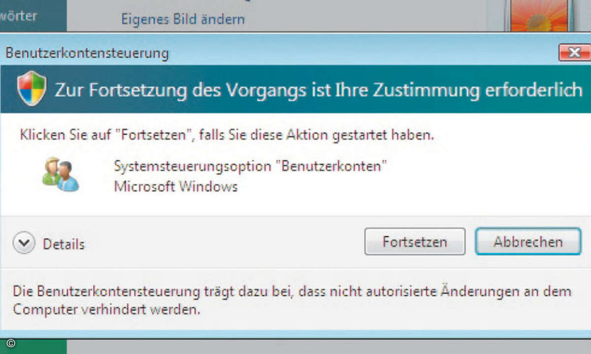 Die Nutzerkontensteuerung von Windows kann für eine Fernwartungssitzung zum Problem werden, beispielsweise bei automatischen Programm-Updates.