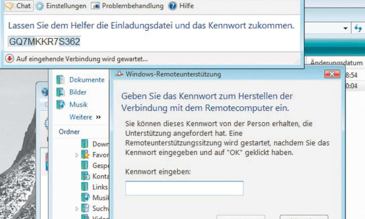 Die Remote-Unterstützung bietet einen schnellen und praktischen Weg, um sich Computerhilfe von außen zu holen.