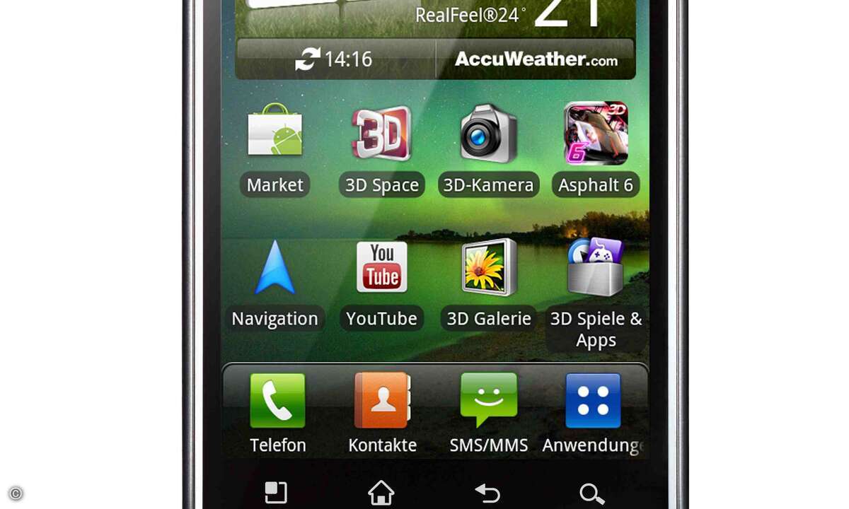 3D-Mobiltelefon von LG: Im Februar angekündigt, jetzt lieferbar (Herstellerfoto)