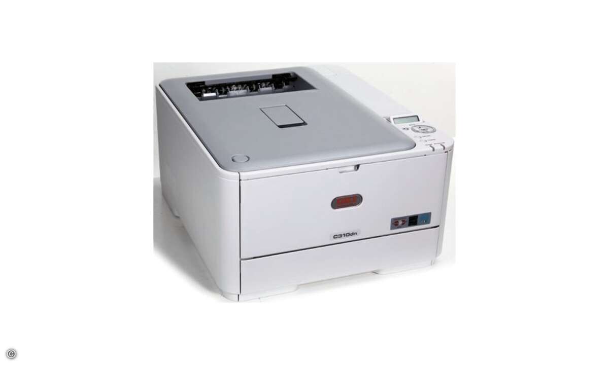 Der flache OKI C310dn bedruckt Papier bis zu 220 g/m2 Gewicht.