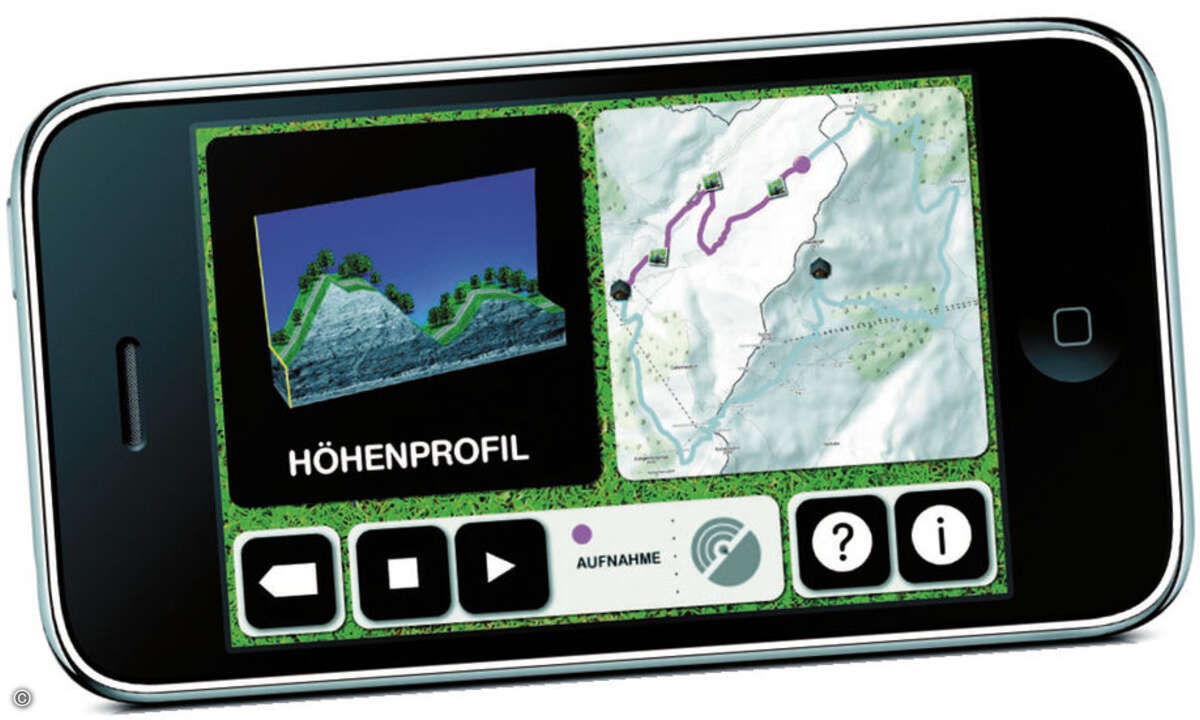 Die App von Komoot erlaubt die spontane Zieleingabe und Navigation im Gelände. © PCgo