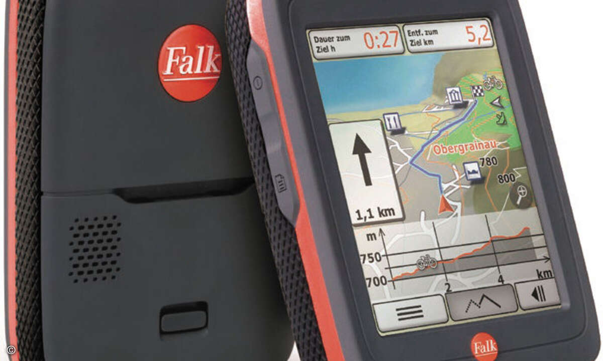 Das Outdoor-Navi von Falk ist besonders einfach zu bedienen und kann Anweisungen auch per Sprachausgabe erteilen. © PCgo