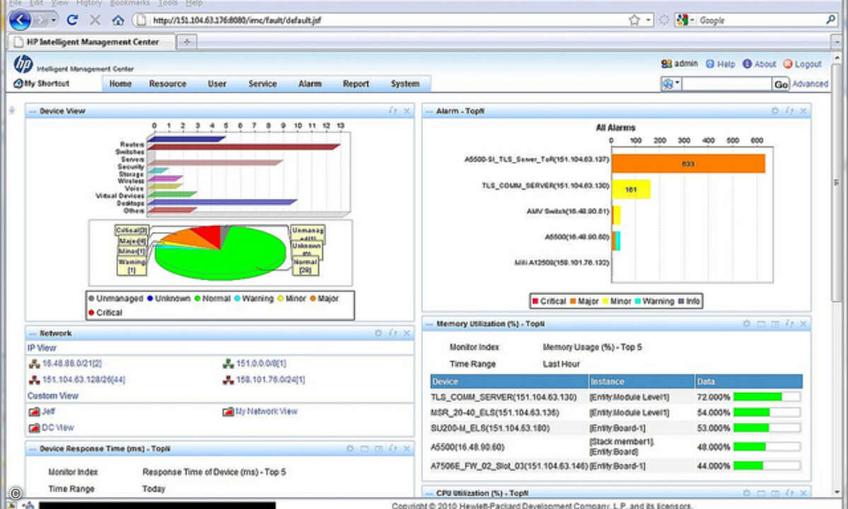 Intelligent Management Center © HP