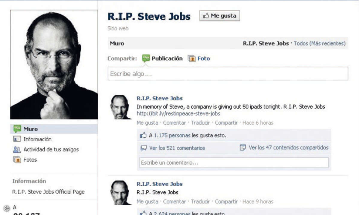 Nichts heilig: Betrüger haben eine Facebook-Seite mit einer angeblichen Verlosung von 50 iPads im Gedenken an Steve Jobs aufgesetzt.