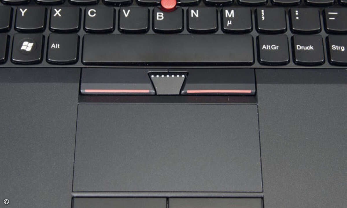 Für jeden Geschmack: Das Lenovo ThenkPad verfügt über Touchpad und Trackpoint.