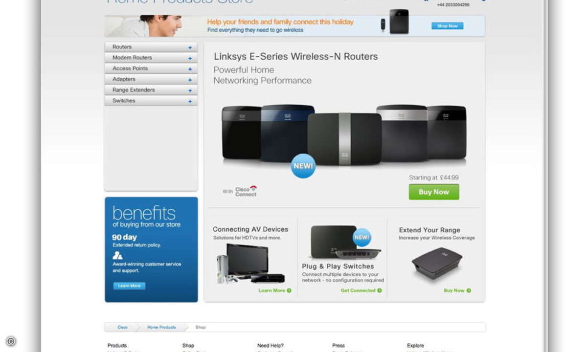 Cisco startet einen Online-Shop für seine Linksys-Linie