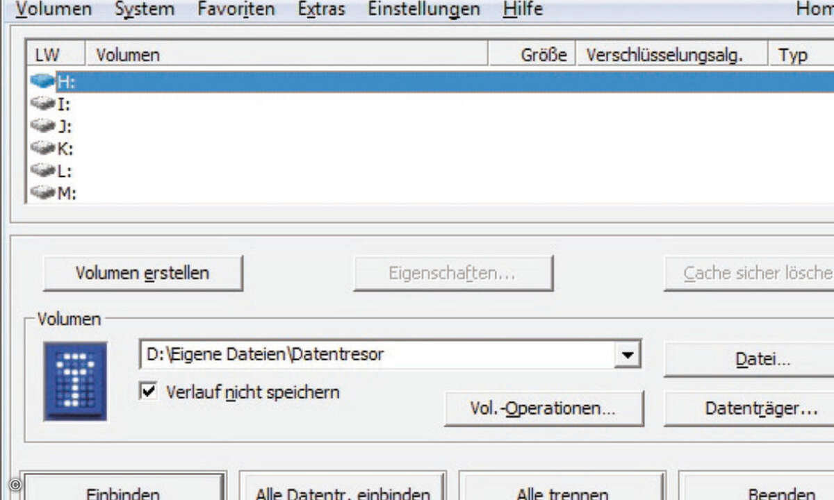 Preiswerter als das Freischalten von Microsoft Bitlocker ist das Verschlüsselungsprogramm TrueCrypt. (Bild: Hersteller)