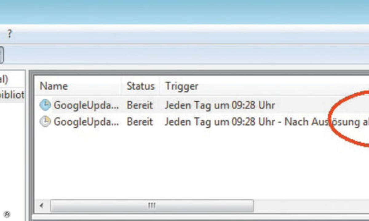 Der Google-Updater meldet sich einmal stündlich bei seinem Hersteller. Eine stichhaltige Erklärung für diese hohe Frequenz liegt nicht vor.