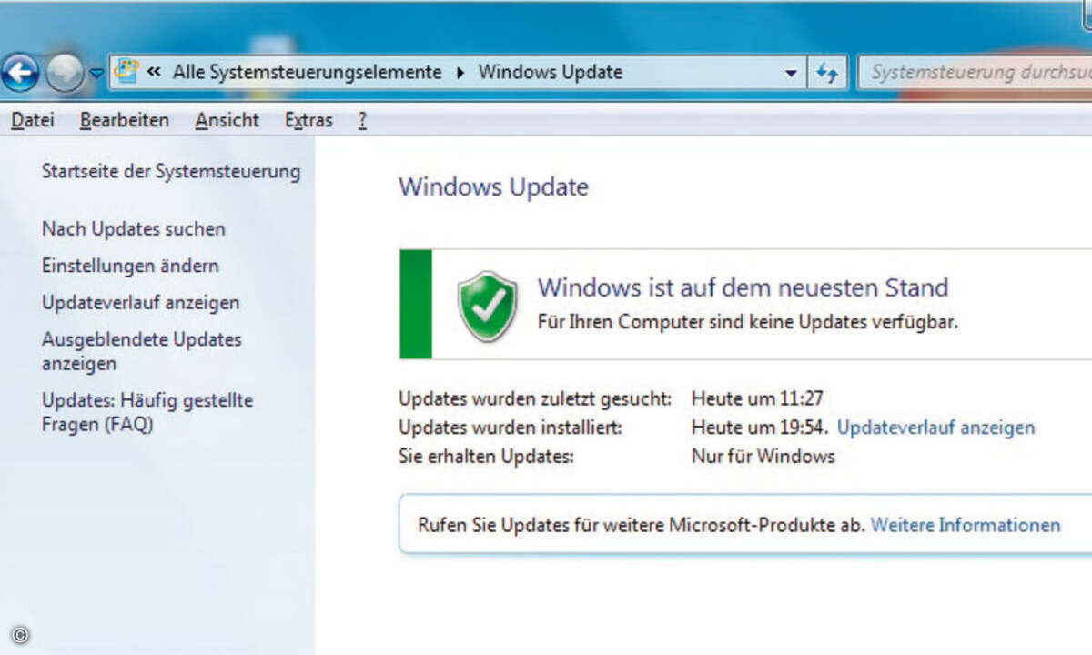 Erlauben Sie Windows Update, dass es auch Bugfixes für Microsoft Office selbstständig herunterlädt.