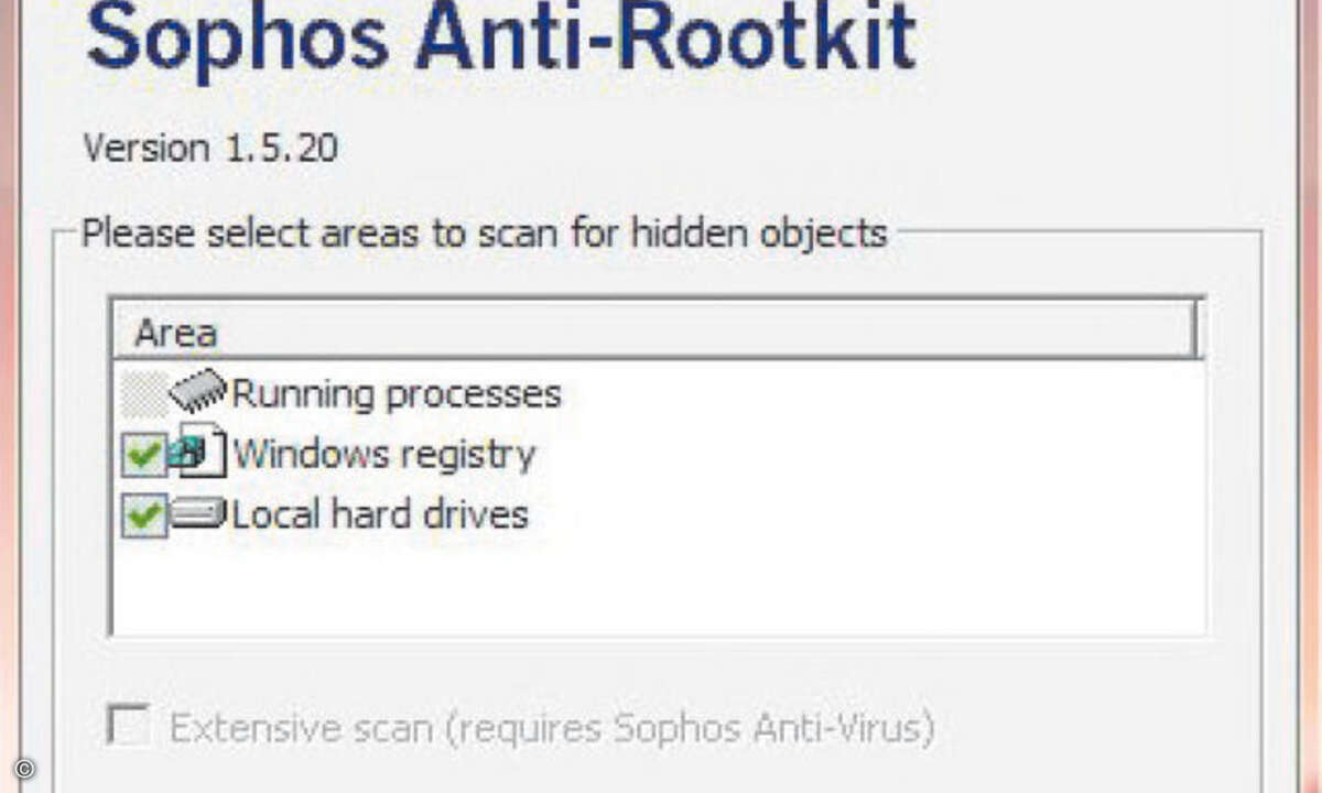 Der kostenfreie Rootkit-Scanner von Sophos sorgt für zusätzliche Sicherheit am PC-System.