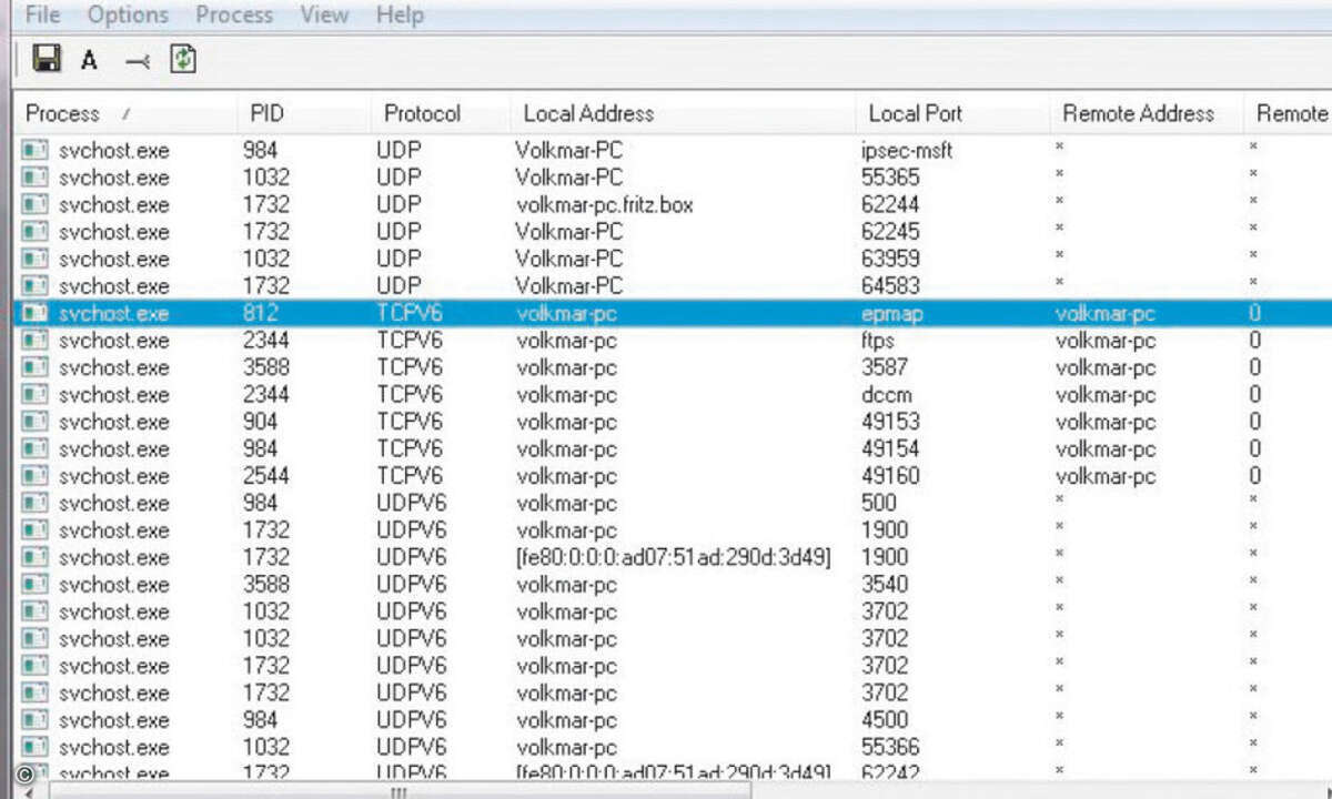 Umfangreiches System-Tool zur Überprüfung der Kommunikationswege auf dem PC-System.