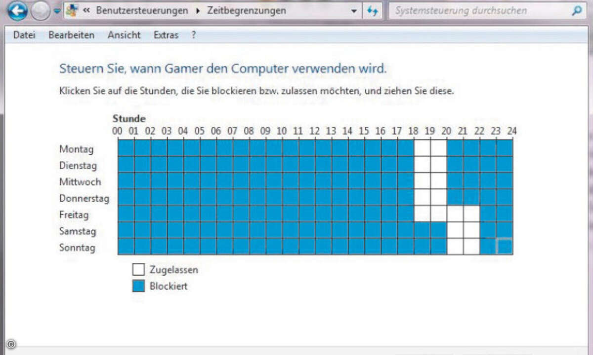 Sichern Sie den PC-Zugriff für Kinder über den integrierten Jugendschutz.