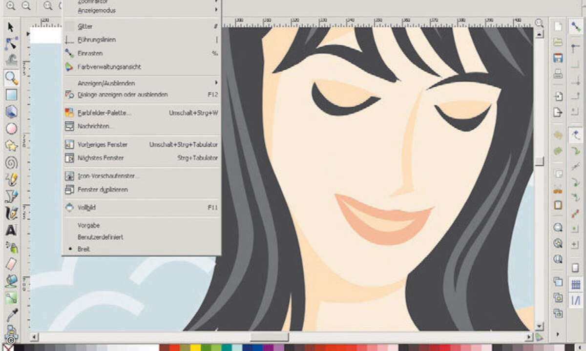 © Hersteller/Archiv Anpassungsfähig: InkScape liefert praktische Einstell-Optionen auch für Ansichten.
