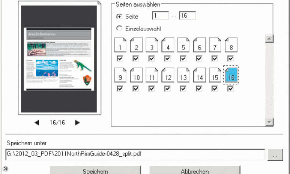 © Hersteller/Archiv Der PDF24 Creator löscht auf Wunsch aus PDF-Dokumenten einzelne Seiten.