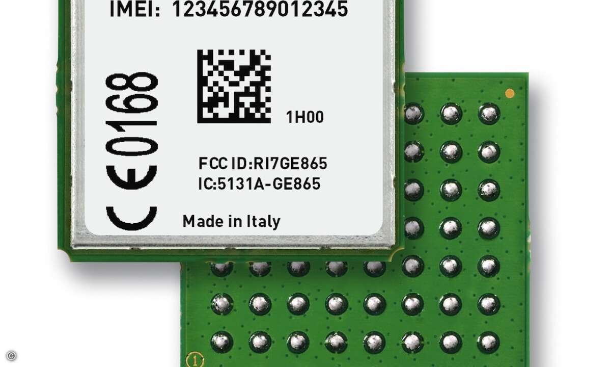 Herzstück der M2M-Uhr: GSM/GPRS-Modul »GE865« von Teilt. (Herstellerfoto)