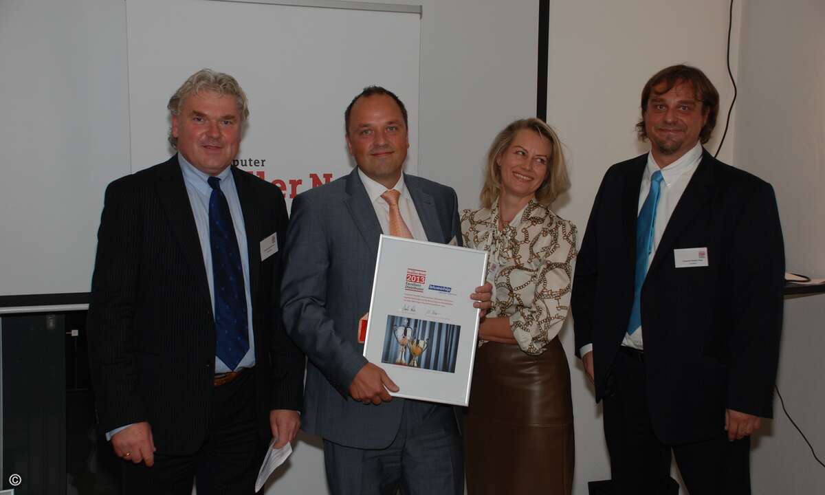 Der Sieger: Sven Buchheim von Bluechip mit dem CRN-Team (Foto: CRN)