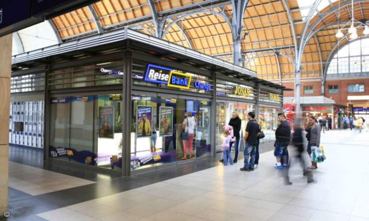 Die ReiseBank-Geschäftsstelle im Kieler Hautptbahnhof
