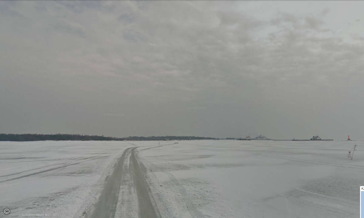 Die tückischen Eisstraßen Estlands. (Bild: Google)