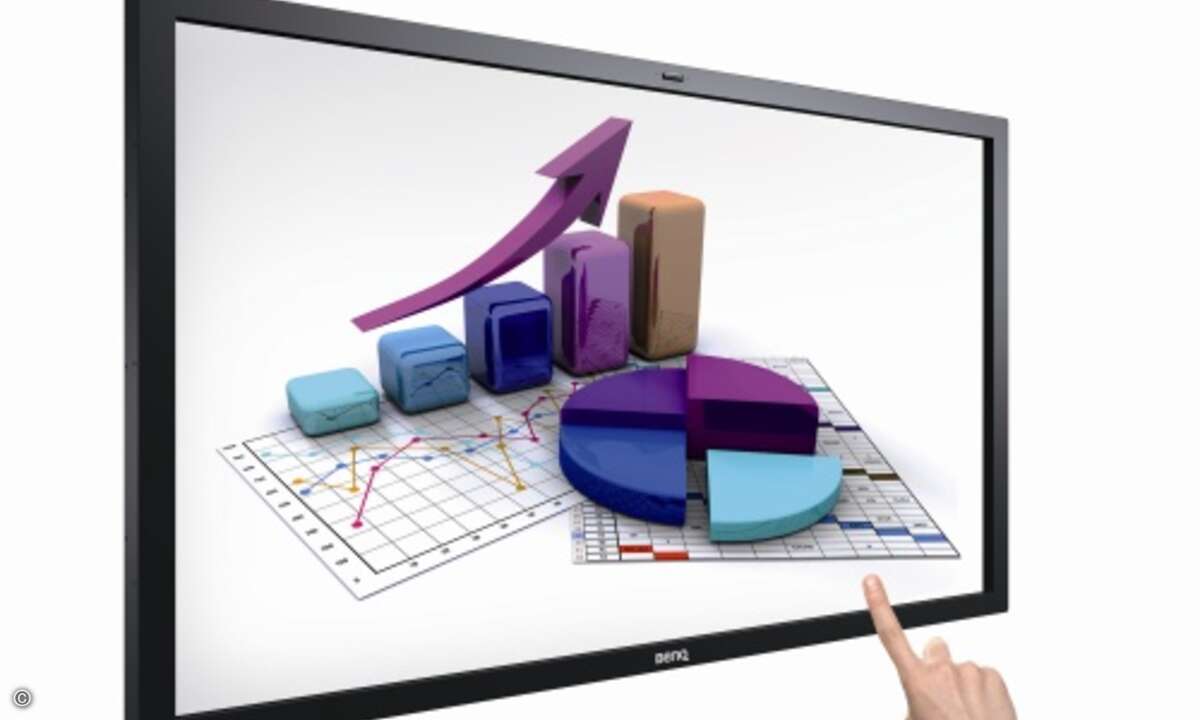 Auf 65 Zoll kann der Nutzer über Touch navigieren (Bild: BenQ)