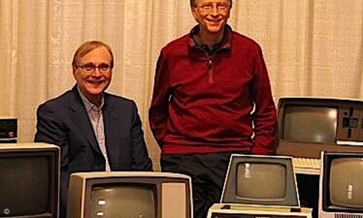 Gleiche Umgebung, 32 Jahre später: Paul Allen und Bill Gates im Jahr 2013. (Foto: Paul Allen)