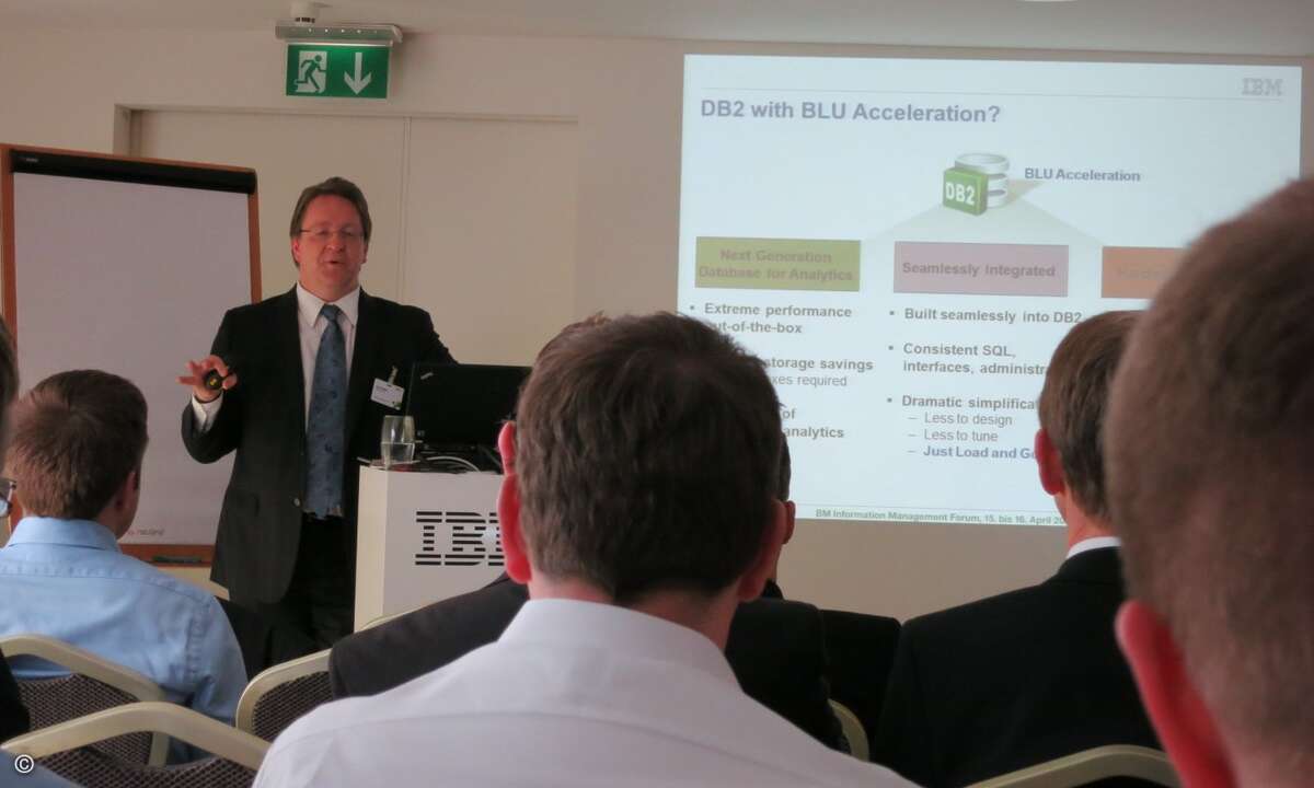 Berni Schiefer, Distinguished Engineer bei IBM und einer der Väter von BLU, erläuterte in Berlin die neue Datenbanktechnologie. (Foto: CRN)
