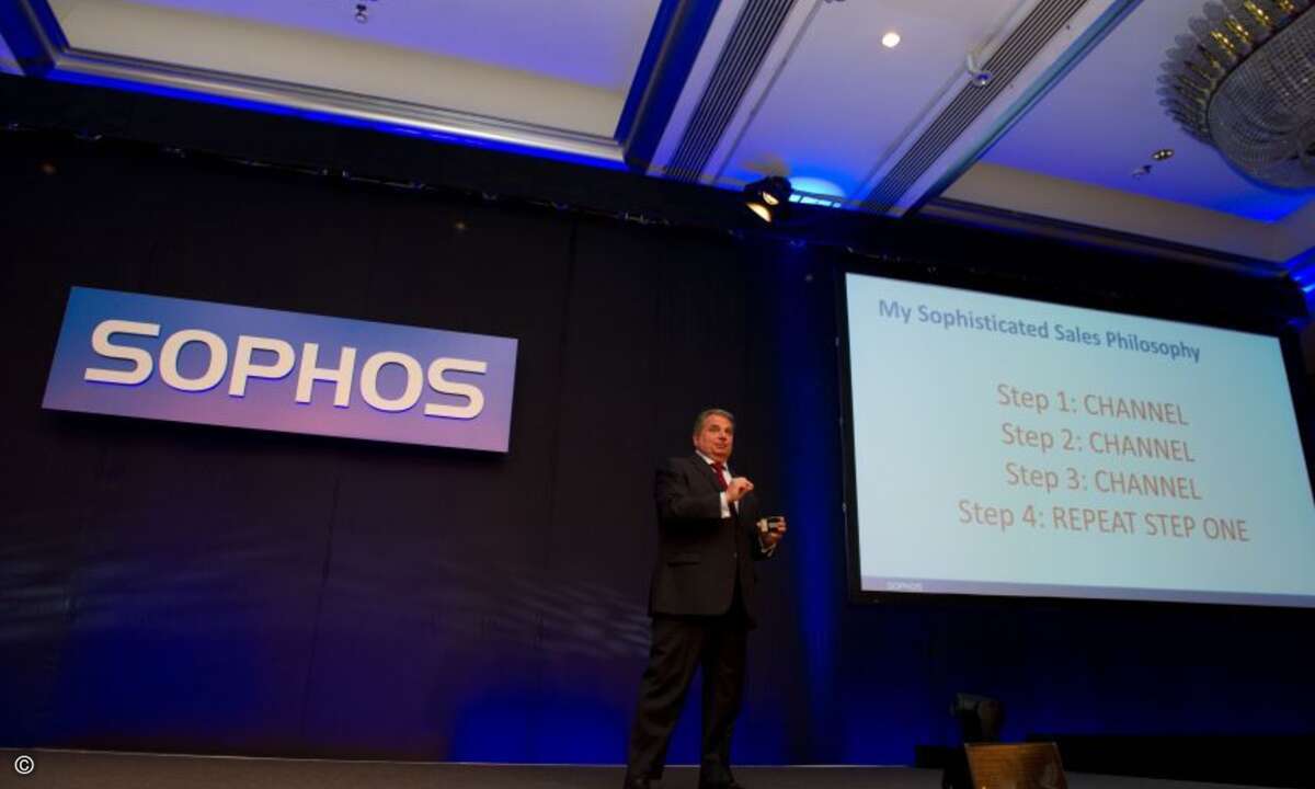 Michael Valentine, SVP Worldwide Sales bei Sophos bei der Keynote