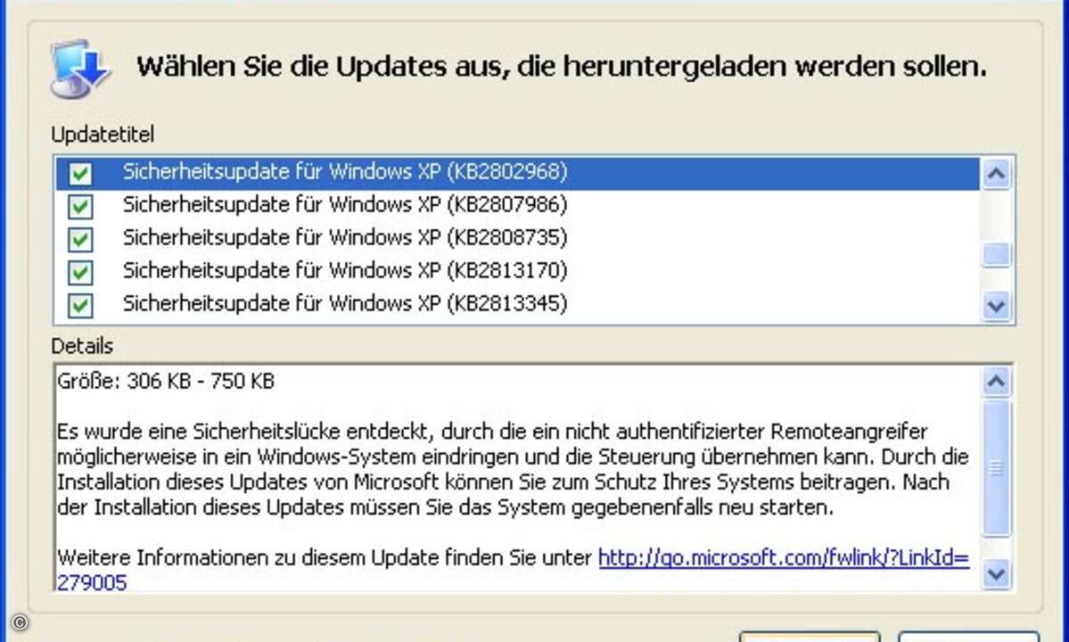 Bald wird es keine Updates für Windows XP mehr geben. (Bild: Screenshot)