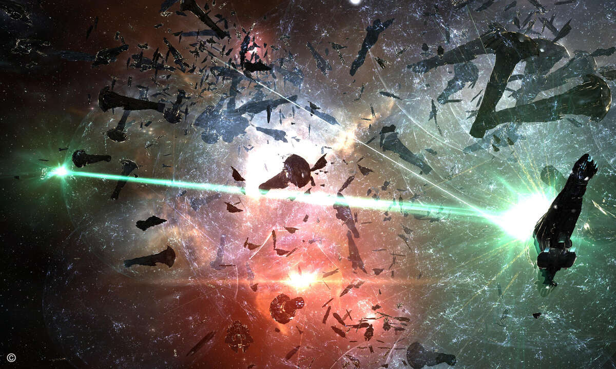 Für alle WOW und HDR Spieler: So sieht es aus, wenn sich über 2.000 Spieler gleichzeitig angreifen. (Bild: CCP)
