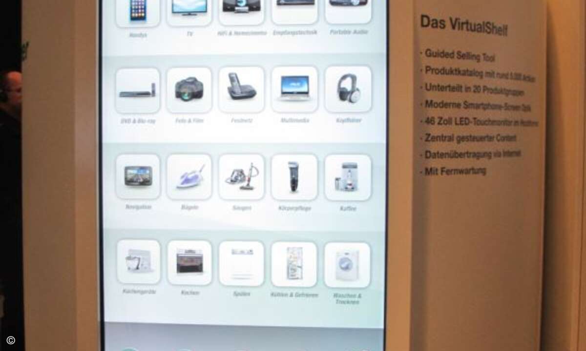 Das Virtual Shelf soll die Verkaufsfläche von EP-Händlern digital erweitern (Bild: CRN)