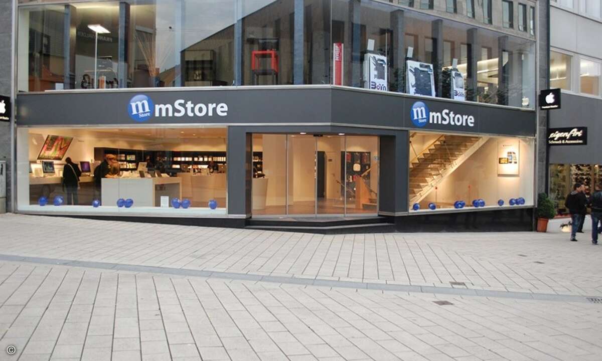Die mStore-Shops wie hier in Krefeld sollen erhalten bleiben (Bild: mStore)