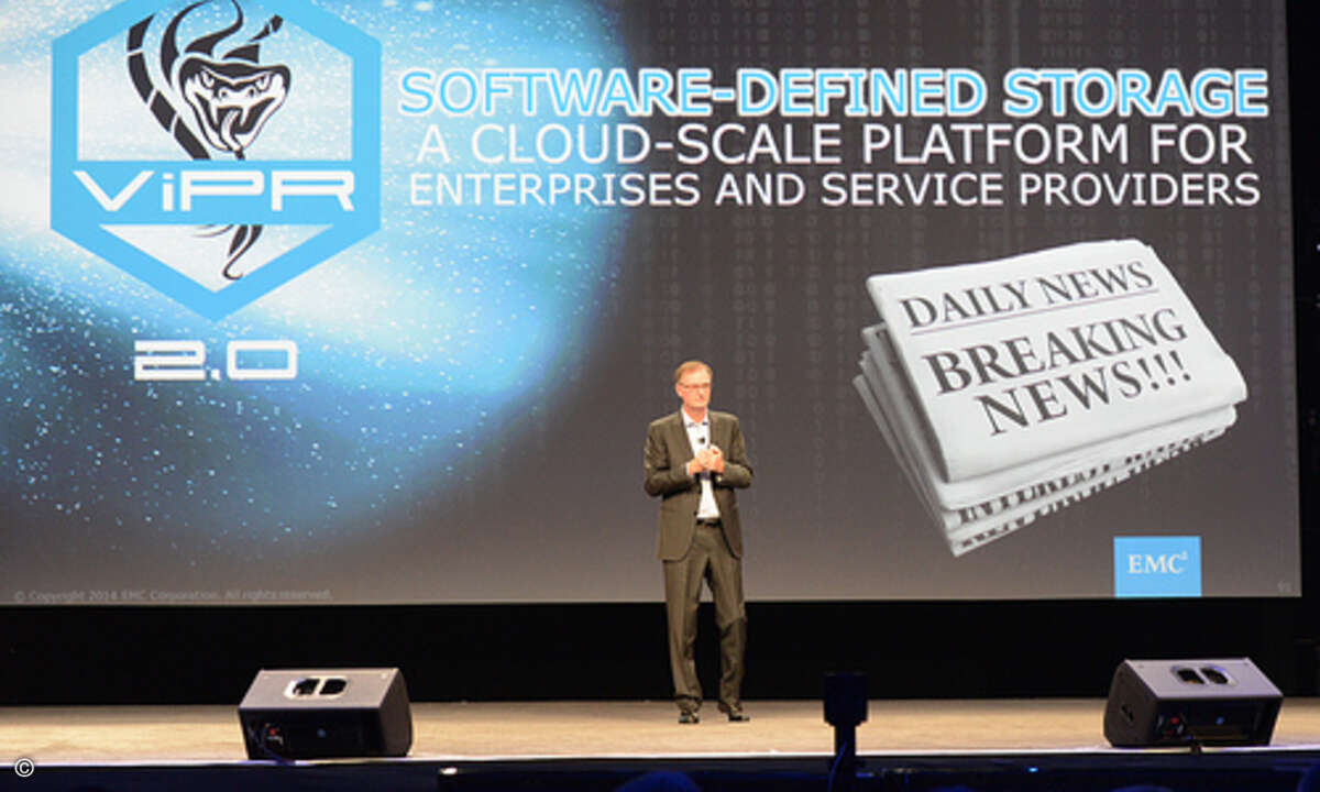 In las Vegas stellte EMC die neue Version von ViPR vor, Foto: EMC
