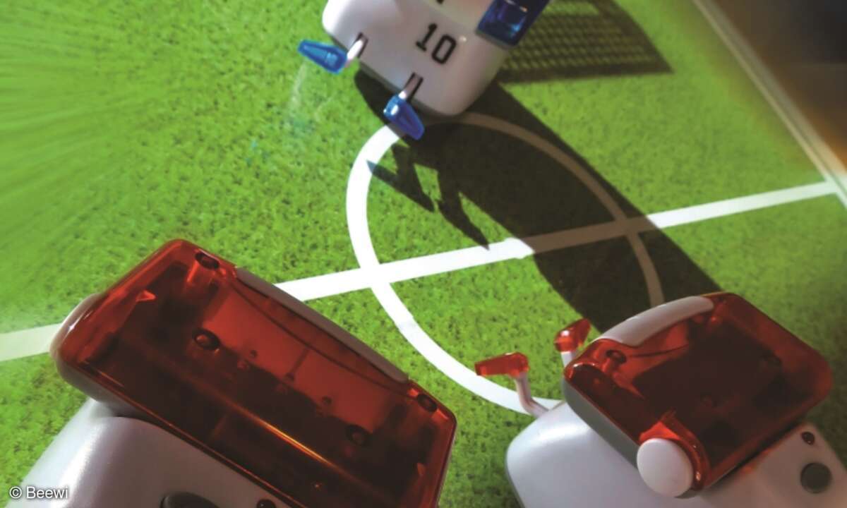 Die Robo-Fußballer «Kick Bee«. (Foto: Beewi)