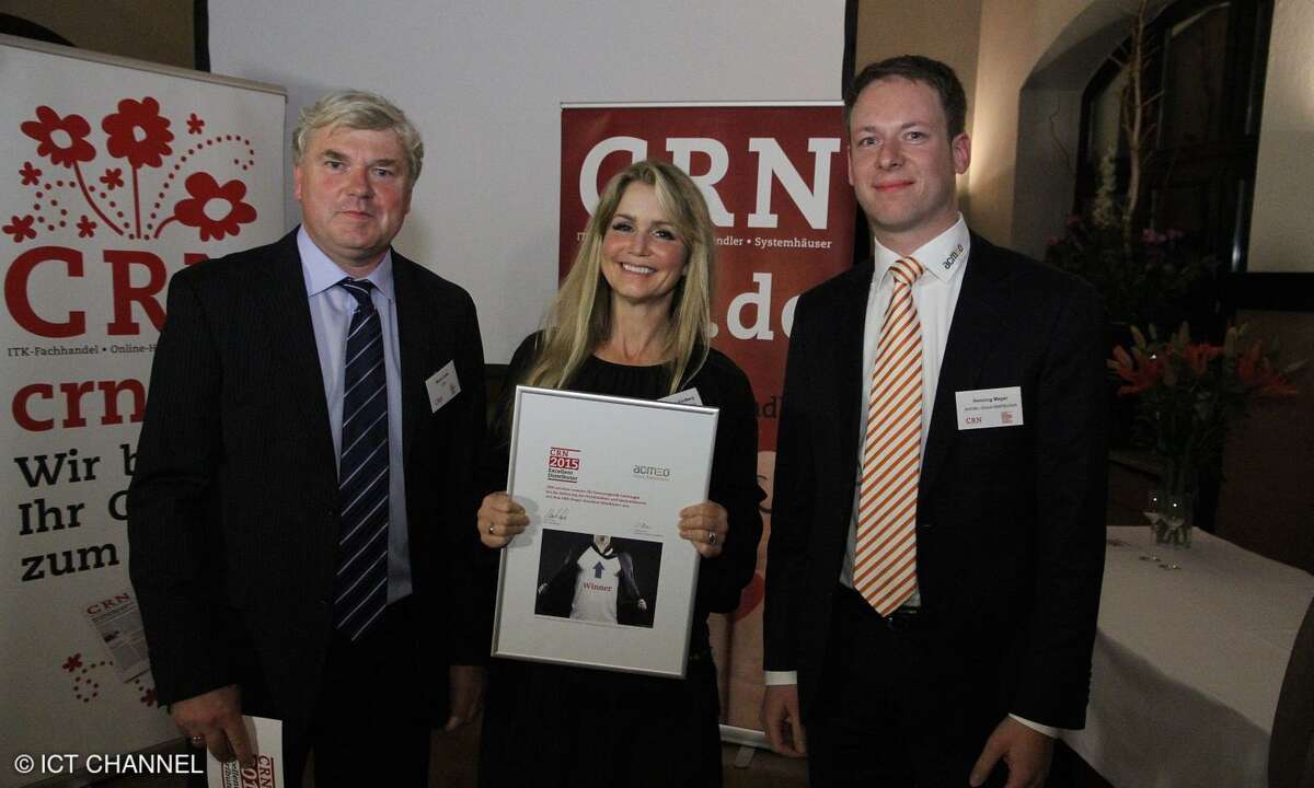 Martin Fryba mit Isabelle von Künßberg und Henning Meyer von Acmeo