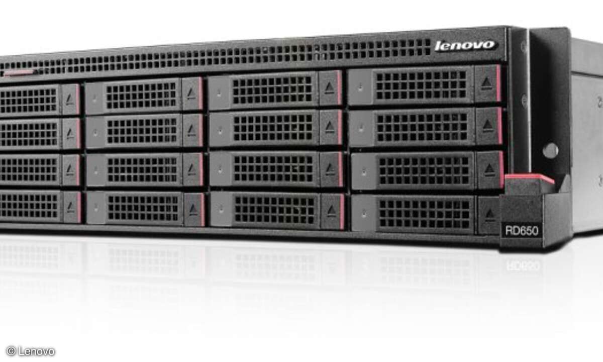 Lenovos »RD650« ist für speicherfressende Anwendungen, wie Datenbanken, Datenanalyse-Cluster und Video-Streaming konzipiert