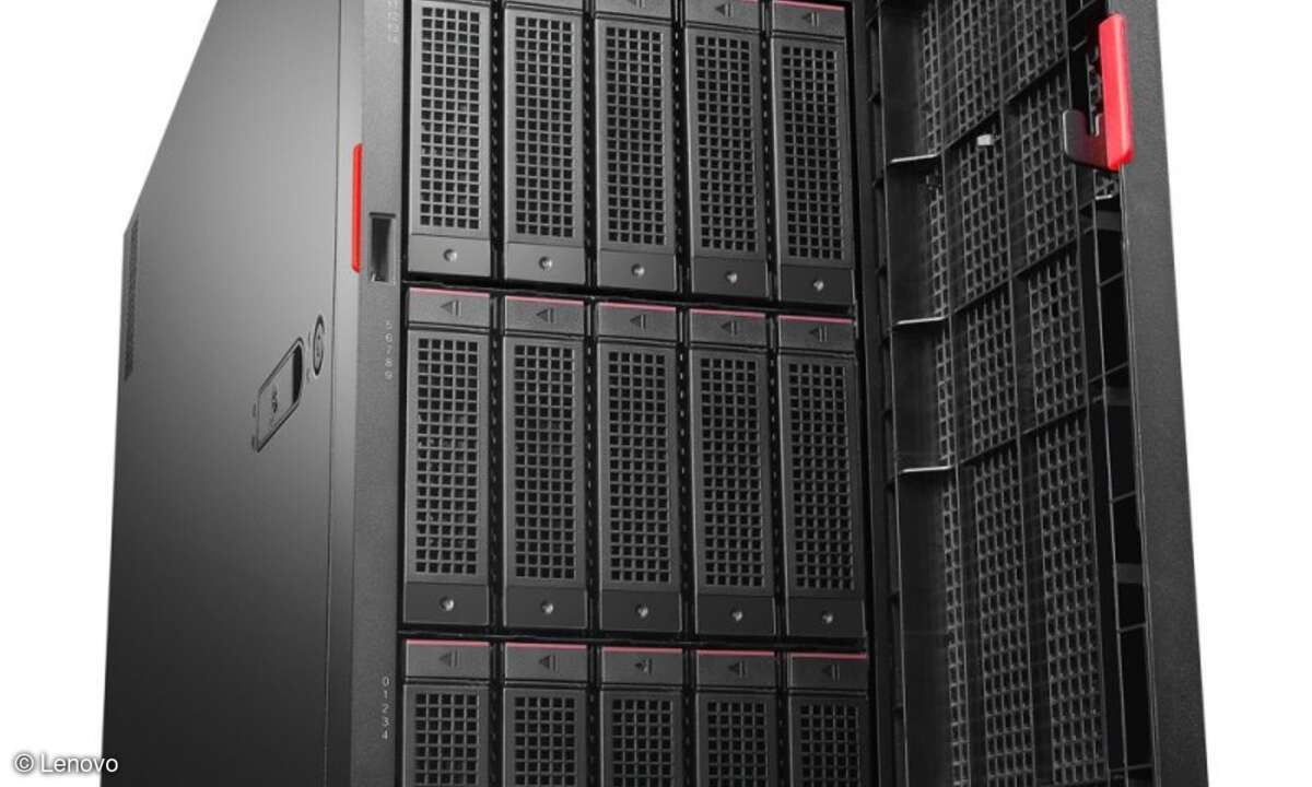 Lenovos neuer Tower-Server »TD350« ist ein wahres Storage-Monster mit bis zu 90 TByte internem Speicher