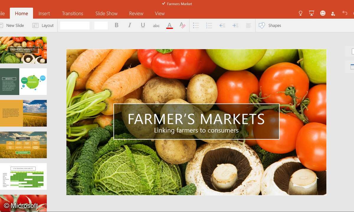 Touch-optimierte Powerpoint-App für Windows