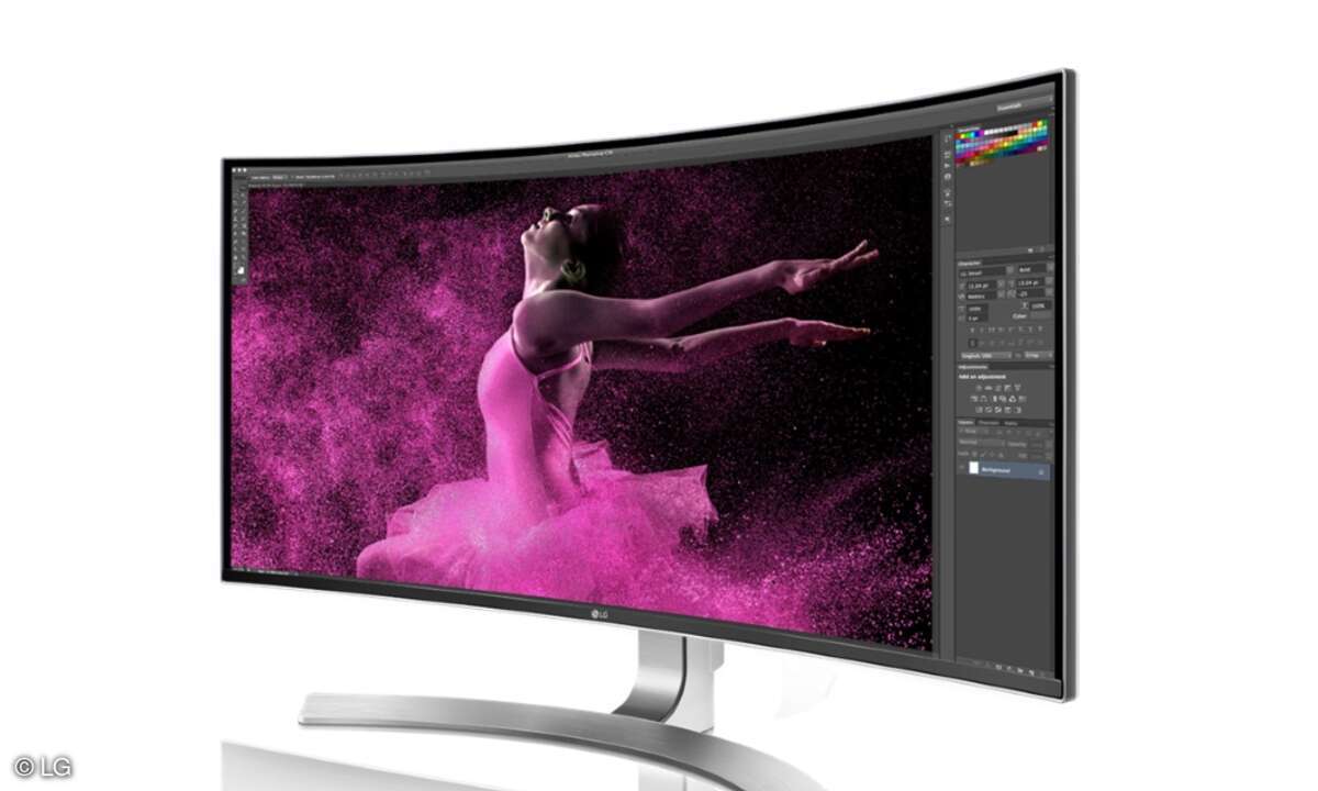 Der »34UC98« ist das neue Monitor-Flaggschiff bei LG (Foto: LG)