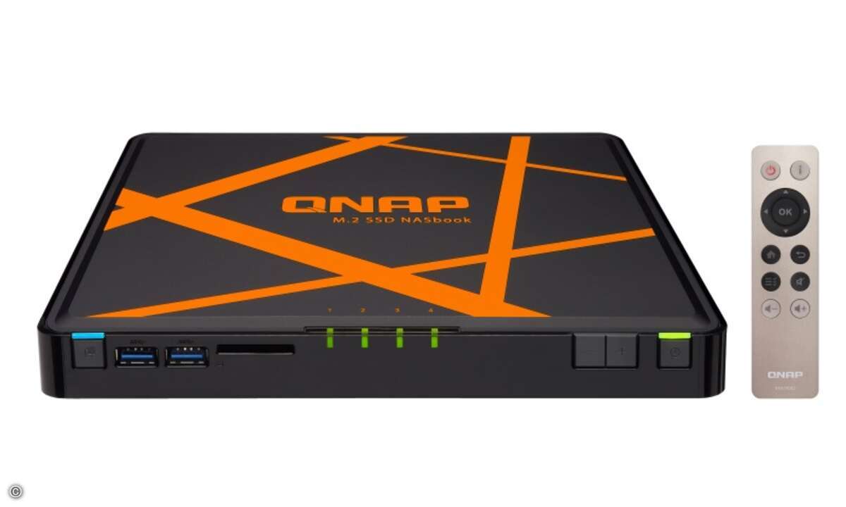Das »Qnap TBS-453A« ist dank vier SSDs schnell, kompakt und leise – perfekt fürs Wohnzimmer