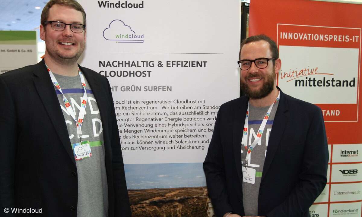 Karl Rabe, Geschäftsführer und Gründer von Windcloud und Bastian Springer, Marketing Manager