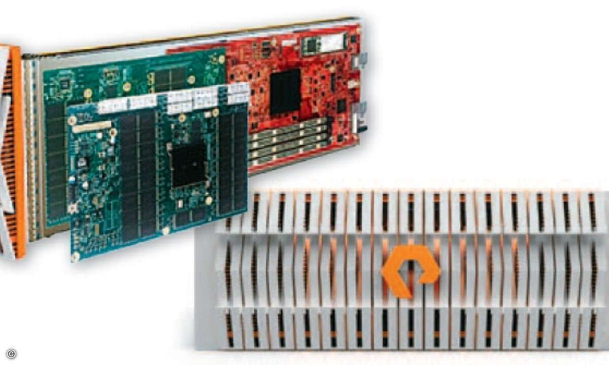 Bis zu 15 Blades passen in das »FlashBlade«, das kommende Highend-Modell von Pure Storage