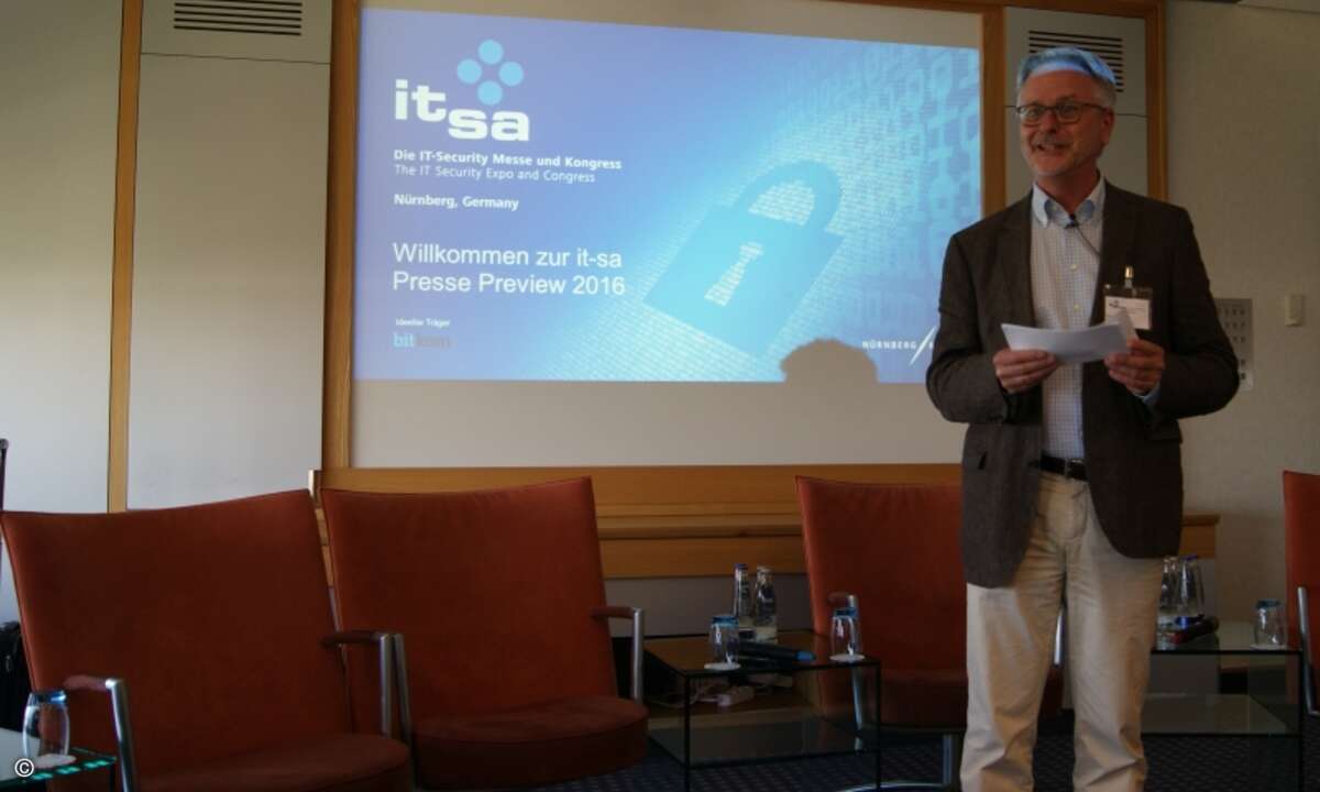 Frank Venjakob, Executive Director der it-sa, auf der Preview-Veranstaltung der Messe