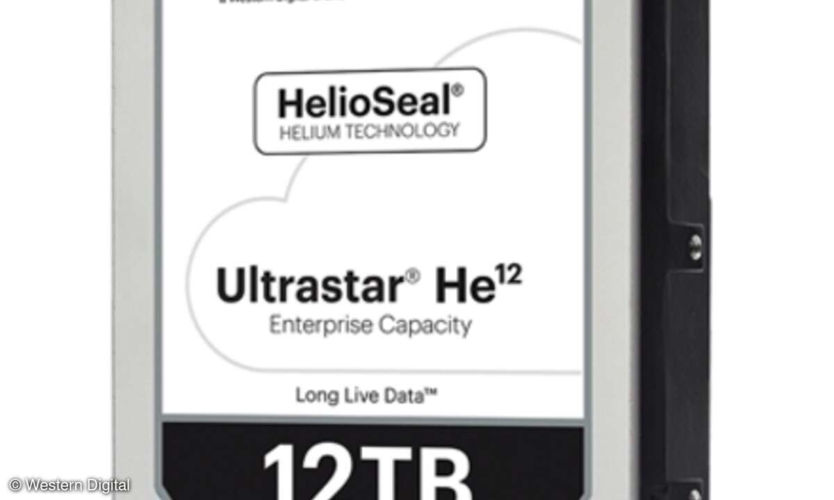 Dank neuem Disk-Design stecken acht Scheiben in der »Ultrastar He12«, womit die Speicherkapazität auf 12 TByte steigt