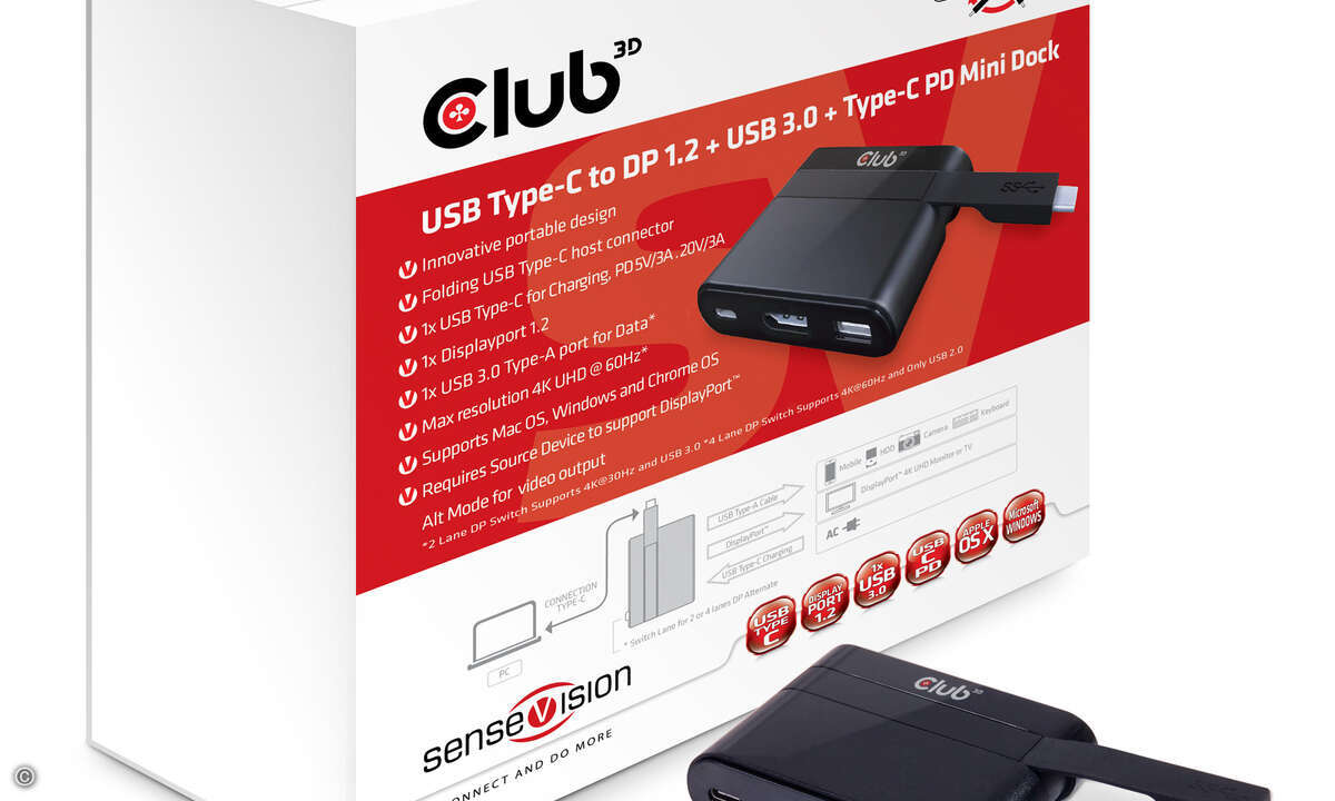 Club3D bringt in den CRN Club das SenseVision csv-1537 Mini Dock mit
