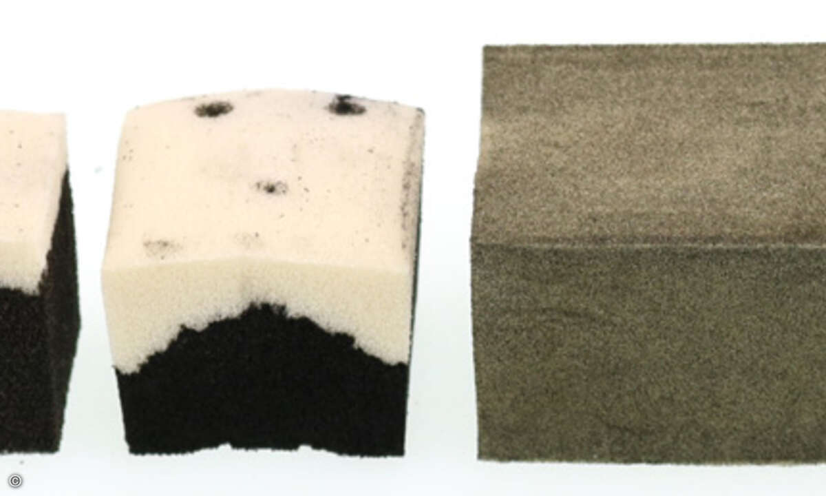 Die Schwämme der HP-Patronen waren nicht mit ihrer vollen Kapazität befüllt