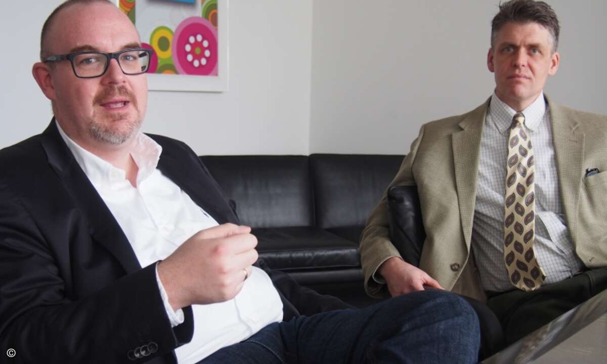 Volker Lang, Co-CEO von Ebertlang, und Mark Bermingham, Vice President Marketing bei Snoopwall