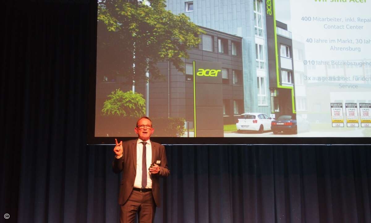 Wilfried Thom, Vice President Central Europe Acer, beim Partnerevent 2017