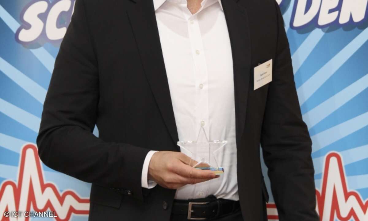 Maik Höhne, Director Channel Sales Germany bei NetApp, bei der Preisverleihung des vergangenen Jahres