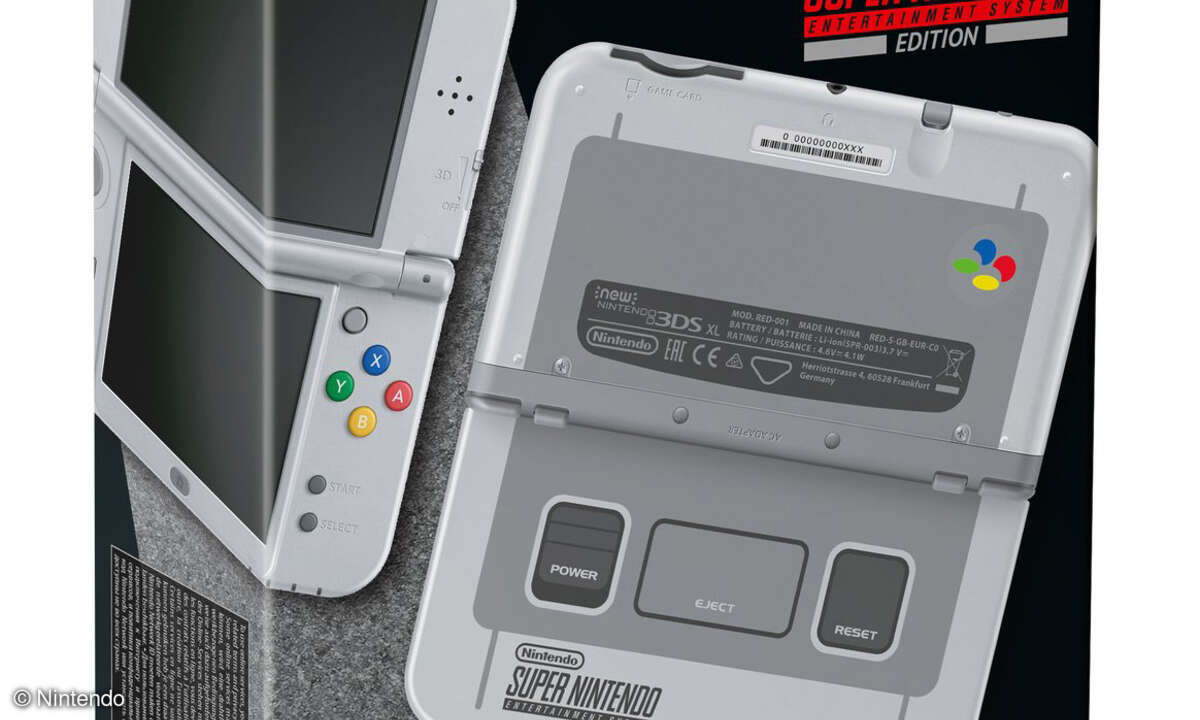 Auch das New 3DS XL kommt jetzt im SNES-Look daher